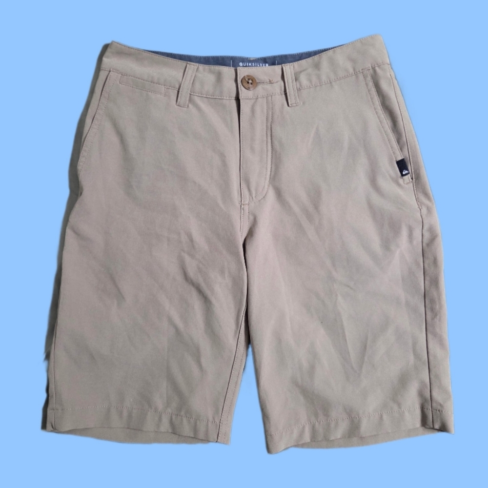 Quiksilver Amphibian Shorts Beige 4-Way Stretch Boy's Water Repellent Size 26
